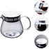 Hemoton Clear Glass Teapot with Stainless Steel Infuser Lid, 460 ml Tea Kettle for Blooming and Loose Leaf Tea