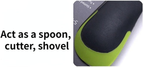 Uni-tool 5-in-1 Silicone Kitchen Utensil, Slotted Spoon, Turner, Solid Spoon, Cutting Tool, and Spatula (Grey 1)