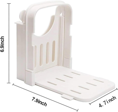 nvaimaay Bread Slicer Toast Cutting Adjustable Roast Loaf Slicer Cutter Foldable Compact Toast Slicing Machine Plastic