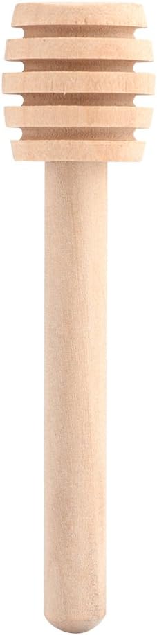 50Pcs/set Mini Honey Dipper, Wooden Muddler Stick, Individually Wrapped, 10.5cm, Wedding Party Favors