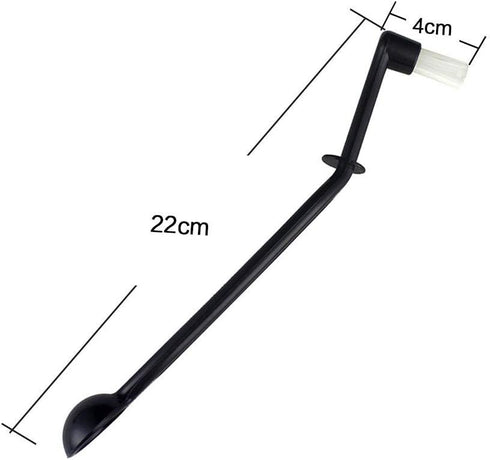 Number-One Coffee Machine Brush Cleaner, Nylon Espresso Machine Brush & Grinder Cleaning Tool with Spoon (Pack of 2)