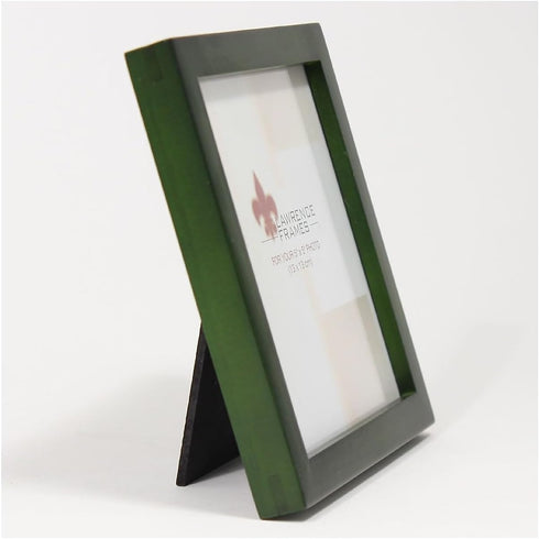 Lawrence Frames Collection Wood Picture Frame Gallery, Green, 5x5