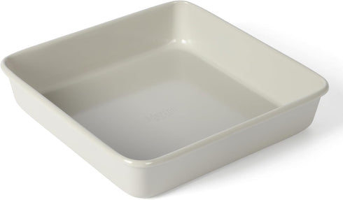Martha Stewart Gallen 9 Inch Square Nonstick Carbon Steel Cake Pan, Cool Grey