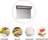 2 Pcs Stainless Steel Food Scraper and Chopper, Large Griddle Spatula Kitchen Tool Gadget, Bench Scraper with Measuring