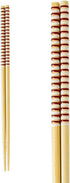 Asahi Koyo 2 Pairs Set Long Cooking Serving Chopsticks, Dishwasher Safe 10.6 Inches Red and Black