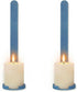 Set 2, Blue Wall Candle Sconces of Cast Iron Wall Mounted Candle Holders, Multi-Purpose Farmhouse & Minimalist Modern