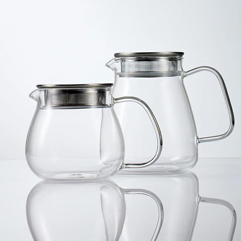 IwaiLoft Glass Teapot with Removable Stainless Steel Filter, Stovetop & Microwave Safe, 15OZ