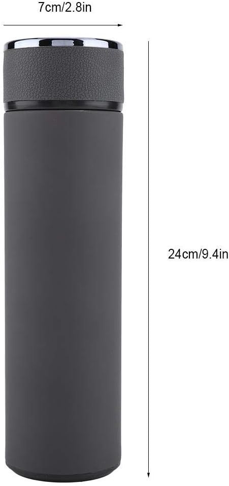 Fdit Stainless Steel Vacuum Water Bottle, Tea Coffee Leak Proof Car Office Cups (Grey)