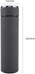 Fdit Stainless Steel Vacuum Water Bottle, Tea Coffee Leak Proof Car Office Cups (Grey)