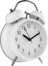 PILIFE 4 inch Analog Alarm Clock, Super Silent Non-Ticking Twin Bell with Backlight, Battery Operated