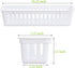Domensi 12 Pack Slim Plastic Storage Baskets Tray for Organizing 10.25 x 3.25 x 2.5 Inch Small Classroom Storage Bins Stackable Drawer Pencil Trays Holder for Desk Garage School Containers(White) by Domensi