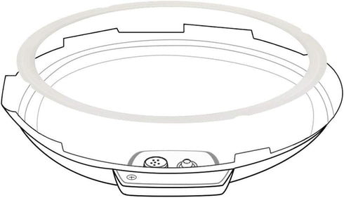 Original Sealing Ring for Crock Pot 8 Quart Power Cooker, Replacement Silicone Gasket Seal Rings, 2-Pack