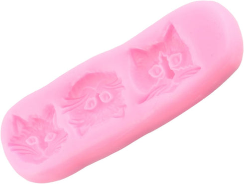 Cat Silicone Fondant Molds for Cake Decorating, Cupcake Topper Candy Chocolate