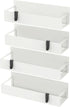 HuggieGems 4 Pack Magnetic Spice Storage Rack Organizer for Refrigerator and Oven, Cream White Fridge Organizers