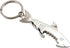 Creative Metal Corkscrew Shark Beer Bottle Opener Keychain Pendant for Fun Bottle Opening