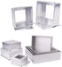 Anodized Aluminum Square Cheesecake Pan, Chiffon Cake Mold Baking Mould with Removable Bottom, 6 Inch x 6 Inch x 3 Inch