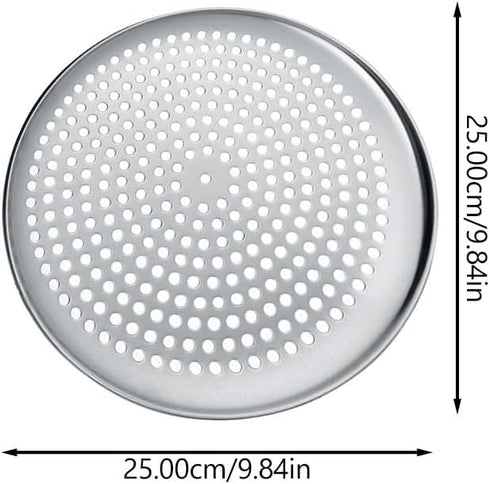 Yardwe Pizza Pan for Oven, 8 Inch Nonstick Round Baking Sheet, Stainless Steel with Holes for Home Baking