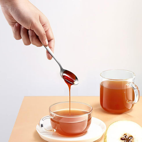 6-Piece Mini Espresso Spoons, 5.1-Inch Stainless Steel Coffee Spoons for Dessert and Ice Cream