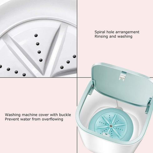 Portable Washing Machine - 3.8L Electric Desktop Washer, USB Chargeable Clothes Cleaner for Home Use