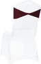 VDS Pack of 25 PCS | Burgundy | Spandex Chair Sashes Bows