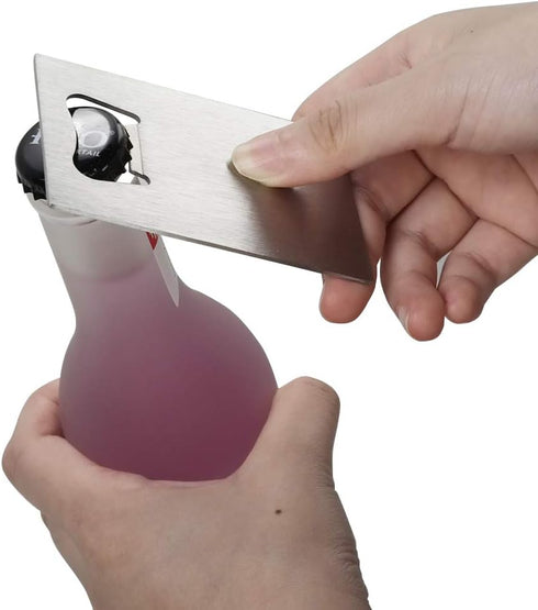 Saedy 4-Pack Credit Card Bottle Opener, Stainless Steel Wallet Beer Opener for Easy Use