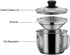 Stainless Steel 4 Cup/1000ML Fat Separator with Strainer and Glass Lid, Soup Oil Separator Cup for Cooking, Kitchen Oil