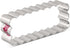 LILIAO Scalloped Edge Rectangle Cookie Cutter, 4.7 x 1.9 Inch Stainless Steel