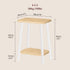 2-Tier ETBN4701 MAHANCRIS Side Table, Small Rectangular End Table with Storage Shelf, Bedside Table Sofa Couch Table
