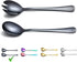 Berglander Black Salad Server Set, Stainless Steel Salad Serving Set with Titanium Black Plating, Pack of 2 (Shiny
