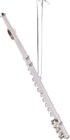 Silver Flute Christmas Tree Ornament, Musical Instrument Decoration for Music Band