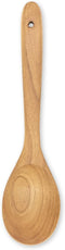 FAAY 12" Big Scoop Spoon, Wide Head, Ergonomic Handle for Cooking and Serving, Golden Teak Wood