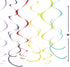 Amscan Party Hanging Swirls, Rainbow, Party Decor