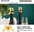 Champagne Stoppers with Stainless Steel Champagne Bottle Stopper, Food Grade Silicone Reusable Cork, Saver for