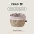 7.9" IWAS Upcycled Bread Basket With Liner | Made From Coffee Sacks | Height | Sustainable & Environmentally Friendly