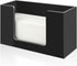 Hilislog Wooden Paper Towel Dispenser Countertop Paper Towel Holder Counter for Bathroom Black