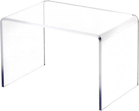 Plymor Clear Acrylic Small Rectangular Display Riser, 5" H x 7.5" W x 5" D (3/16" thick)
