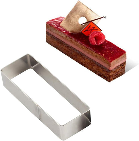 Rectangular Cake Molds, Stainless Steel Mousse Ring, Rectangle Cookie Cutter, Mousse Cake Cutter Ring Mold for Home