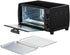 Dominion 4 Slice Toaster Oven Countertop, Retro Compact Design, Multi-Function, 1000 Watts, 30-Minute Timer, Black