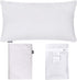 Thmyo 4-Pack 100% Cotton Lumbar Throw Pillow Case, 12x20inch/30x50cm, White (Covers Only, Not Pillows)