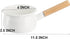 Jucoan 1 Quart Enamel Milk Pan with Dual Pour Spout, Small Enamel on Steel Saucepan Milk Pot Butter Warmer with Wooden Handle, Stove Top Soup Pot for Home Kitchen Cooking Heating Boiling by Jucoan