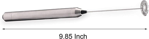 Milk Frother Handheld Electric Mixer, Portable Mini Stainless Steel Battery Operated for Coffee