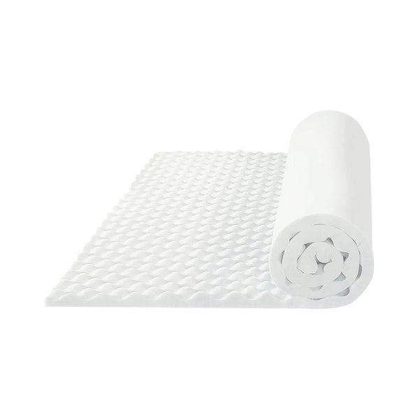 Zayton 2-inch Convoluted Foam Mattress Topper with Egg Shell Design | Breathable, Soft,