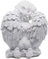 White Kneeling Praying Cherub Statue, Indoor Outdoor Home Garden Decoration, Angel Memorial Sculpture