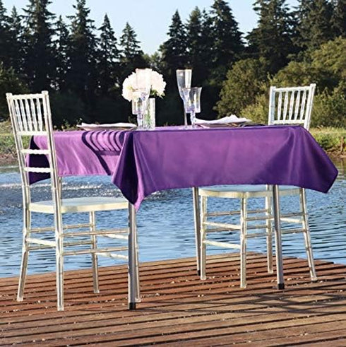LinenTablecloth 54-Inch Polyester Tablecloth in Purple