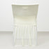Efavormart Lifetime Folding Chair Cover Ivory Spandex Pleated Stretch Slipcover with Floor-Length Skirt, Also Fits