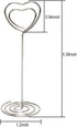 Table Number Card Holders, 25 Pack Heart Shape Picture Holders for Wedding Party, Office, Restaurant