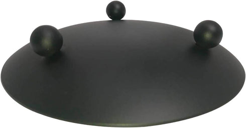 YYaaloa 2 pcs Black Decorative Iron Plate Candle Holder - 4.33'' Stand for LED & Wax Candles, Incense Cones (Black-2