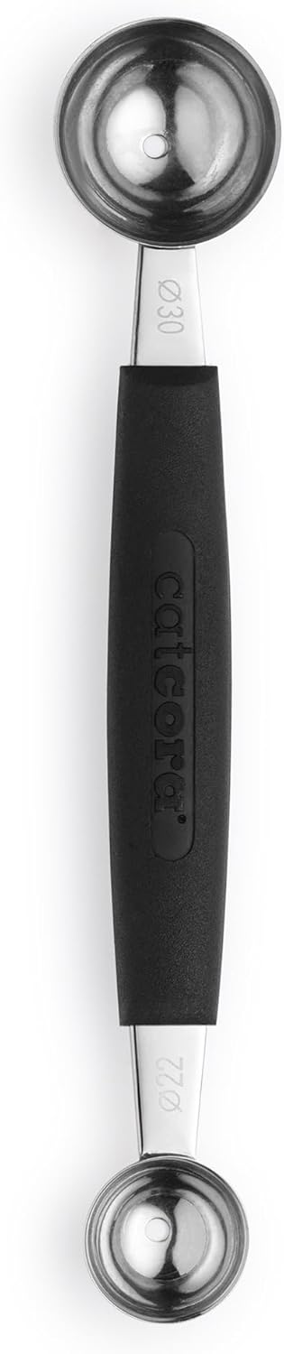 CatCora Melon Baller - Professional 18/8 Stainless Steel Dual Blades for Melon Balls and Garnishes