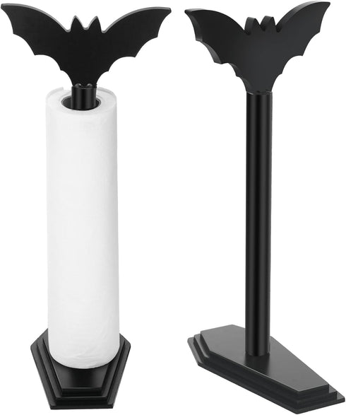 Yaomiao 2 Pcs Paper Towel Holder Bat Halloween Decor Gothic Paper Towel Holder