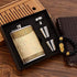 Golden Pattern 8 Oz Gift, 100% Stainless Steel Flask (304/18-8 SS), Bonus 2 Shot Glass + 1 Funnel + 1 Giftbox